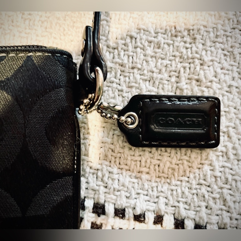 Coach Black Fabric Wristlet - Picture 3 of 8